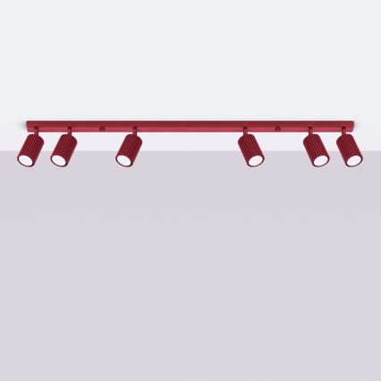 Brilagi - Plafonieră LED CRESTO cu 6 spoturi GU10, 10W, 230V, burgundiu