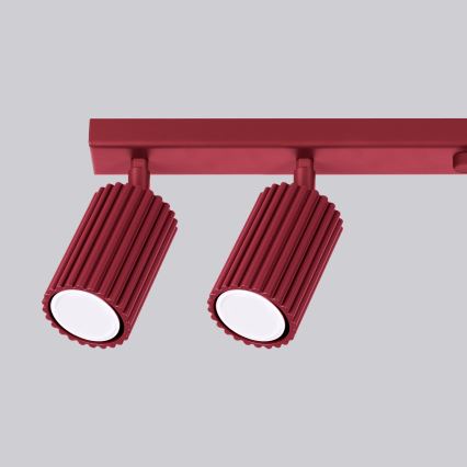 Brilagi - Plafonieră LED CRESTO cu 6 spoturi GU10, 10W, 230V, burgundiu
