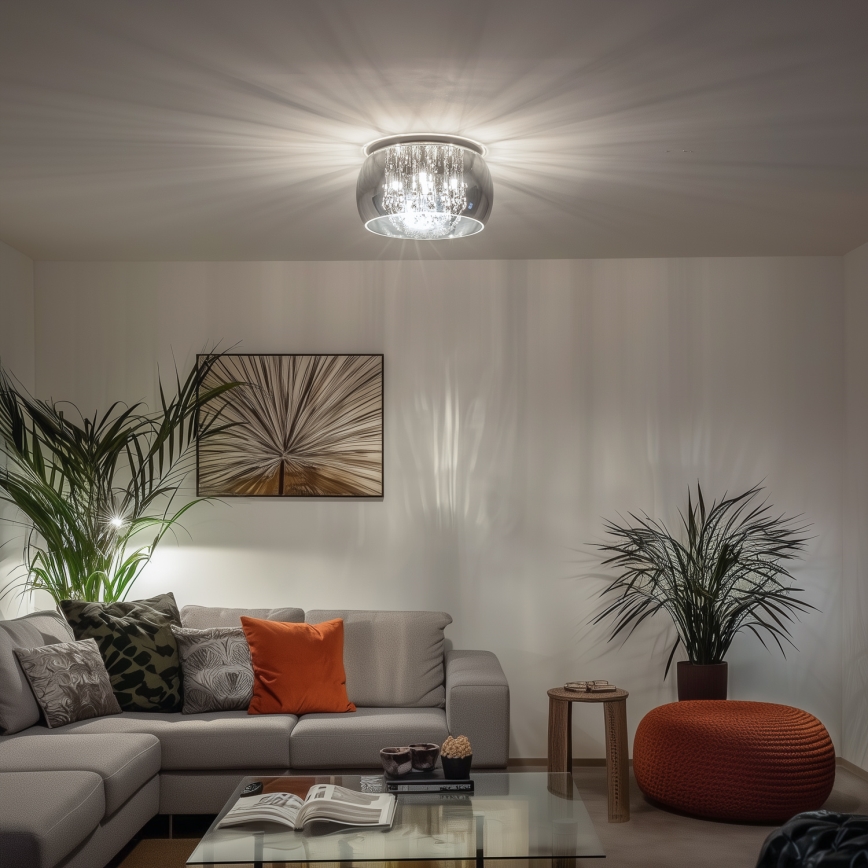 Brilagi - Plafonieră LED cu cristale JEWEL 5x G9/40W/230V, diametru 40 cm