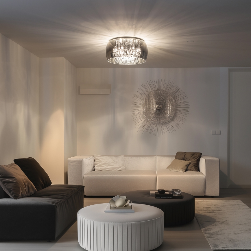 Brilagi - Plafonieră LED cu cristale JEWEL, 6xG9/42W/230V, Ø 50 cm