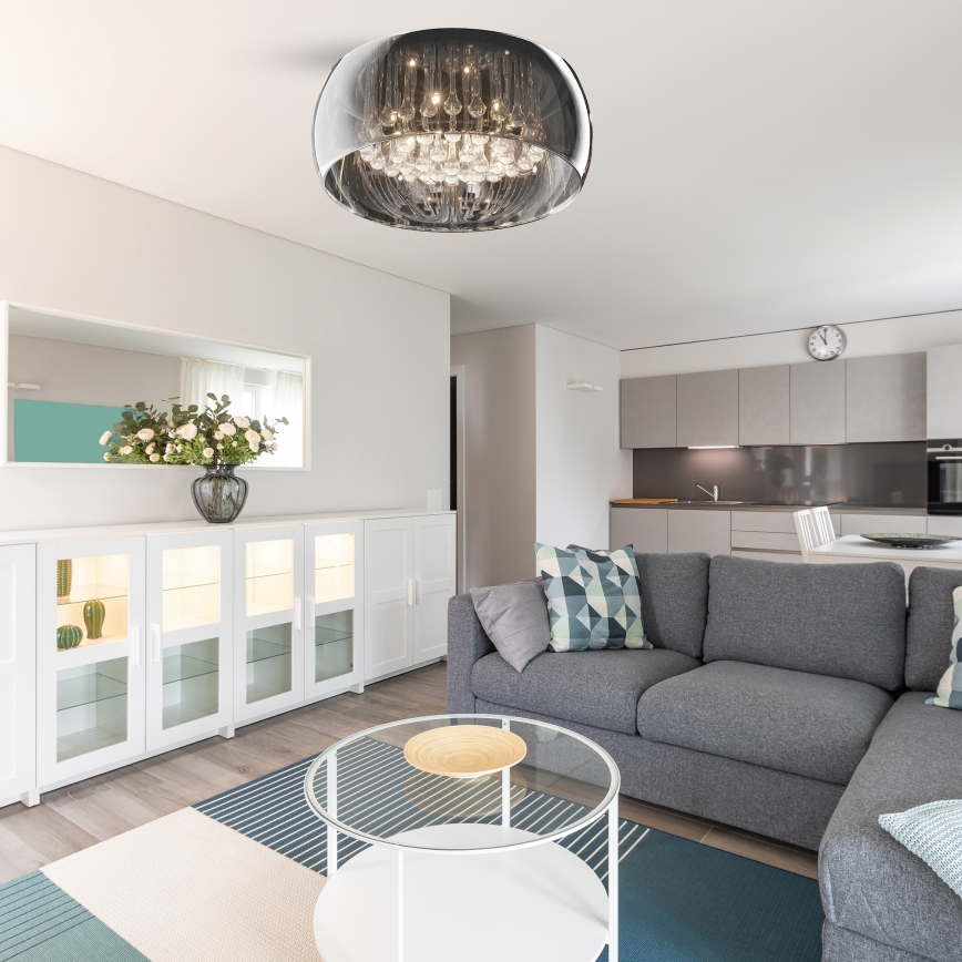 Brilagi - Plafonieră LED cu cristale JEWEL, 6xG9/42W/230V, Ø 50 cm