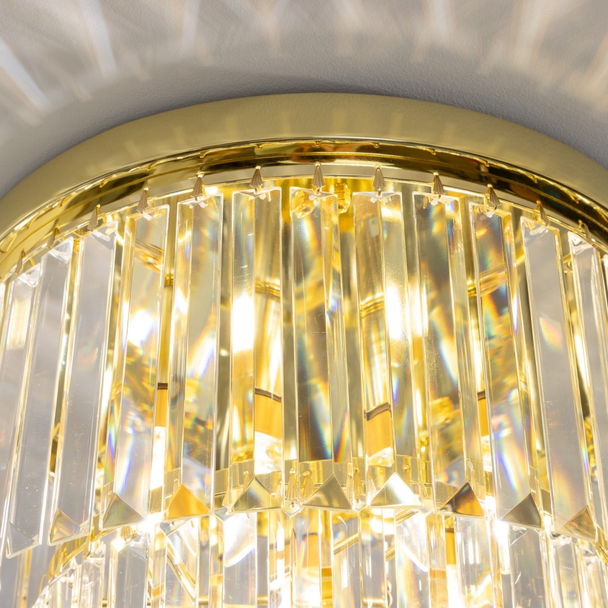 Brilagi – Lustră LED cu cristale MOZART, 5 x E14, max. 40W, 230V, Ø 40 cm, auriu