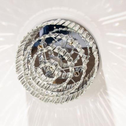 Brilagi - Plafonieră LED cu cristale MOZART, 5 x soclu E14, max. 40 W, 230 V, Ø 40 cm, crom lucios