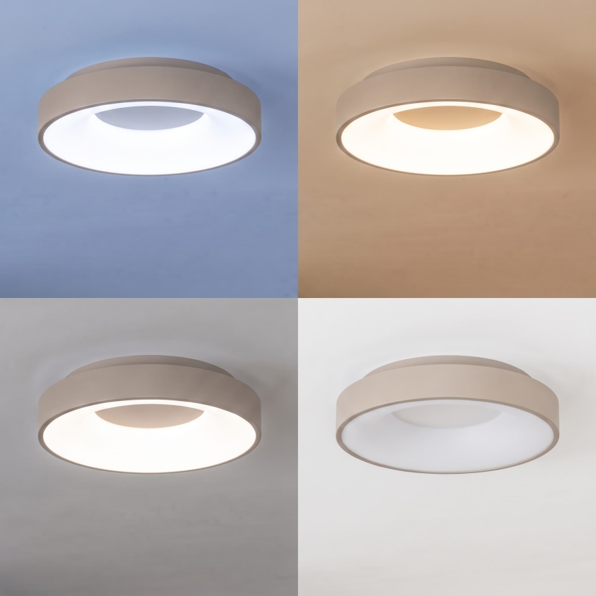 BRILAGI - Lampă de plafon LED dimabilă FALCON II LED/67W/230V 3000-6500K Ø 40 cm alb/bej + telecomandă