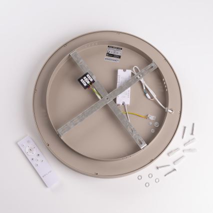 BRILAGI - Lampă de plafon LED dimabilă FALCON II LED/67W/230V 3000-6500K Ø 40 cm alb/bej + telecomandă