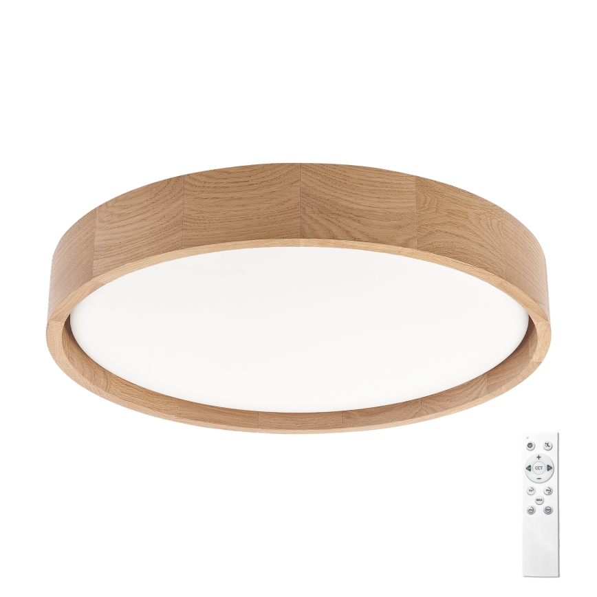 Brilagi - Plafonieră LED dimabilă MANAROLA REMOTE LED/24W/230V 3000-6500K Ø 41 cm stejar + telecomandă