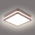 Brilagi - Plafonieră LED de exterior BENE, 18W/230V, 21,5x21,5 cm, maro, IP54