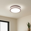 Brilagi - Plafonieră LED de exterior BENE cu senzor, 18W/230V, Ø 21,5 cm, maro, IP54