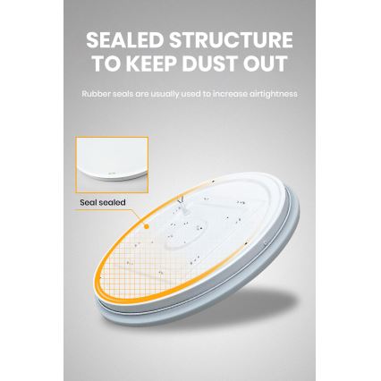 Brilagi - Plafonieră LED SMART reglabilă, 36W/230V, Ø 48 cm, 3000-6000K, Wi-Fi Tuya Beacon + telecomandă