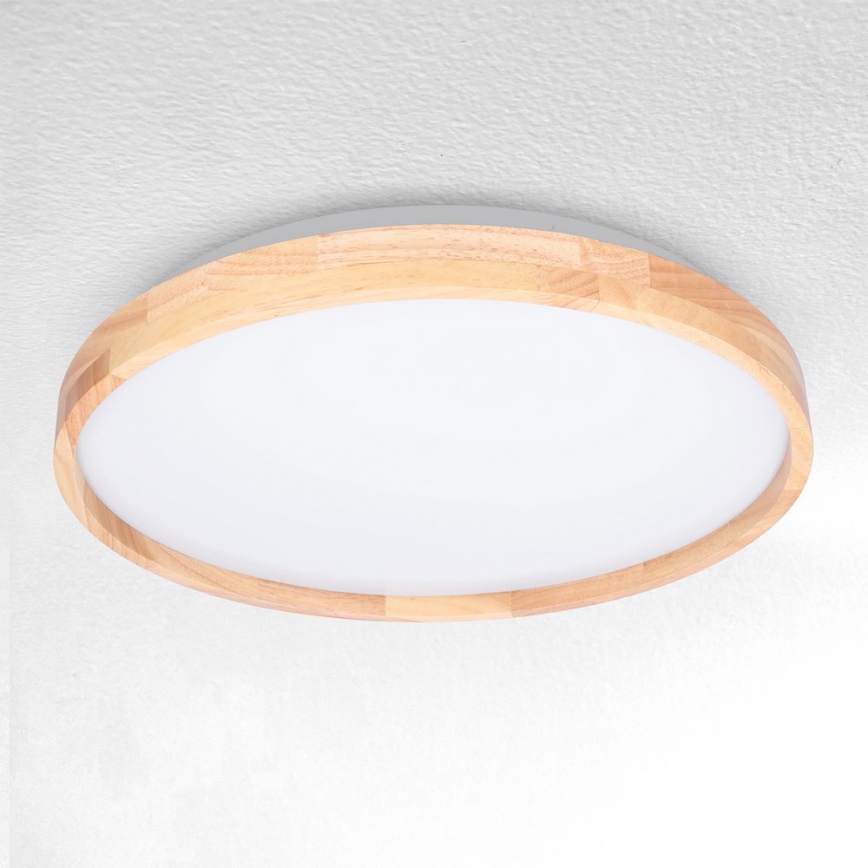 Brilagi - Plafonieră LED dimabilă ALSON LED/48W/230V 3000-6500K stejar, diam. 39,5 cm + telecomandă