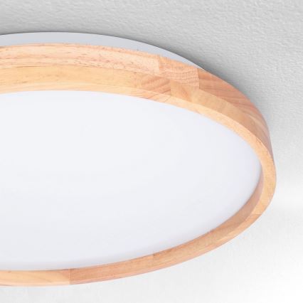 Brilagi - Plafonieră LED dimabilă ALSON LED/48W/230V 3000-6500K stejar, diam. 39,5 cm + telecomandă