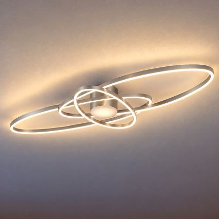 BRILAGI - Plafonieră LED dimmabilă APOLLO LED/58W/230V 3000-6500K 43,2x101,2 cm crom mat + telecomandă