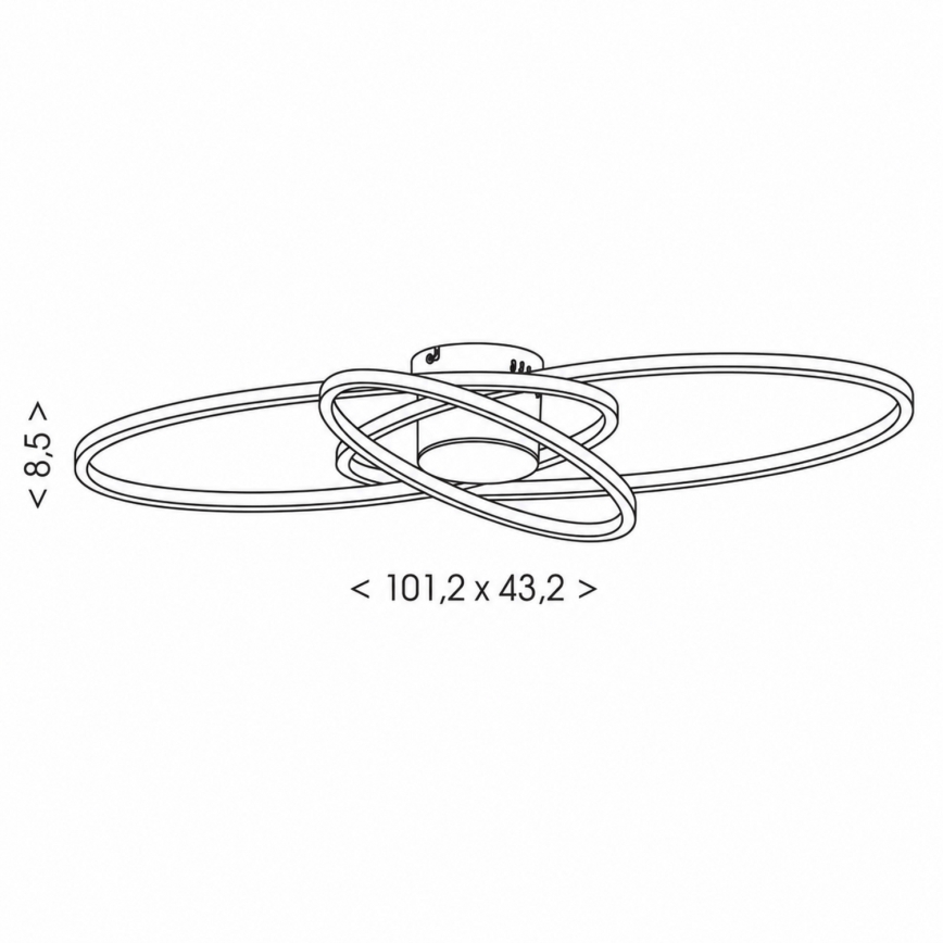 BRILAGI - Plafonieră LED dimabilă APOLLO LED/58W/230V 3000-6500K 43,2x101,2 cm neagră + telecomandă