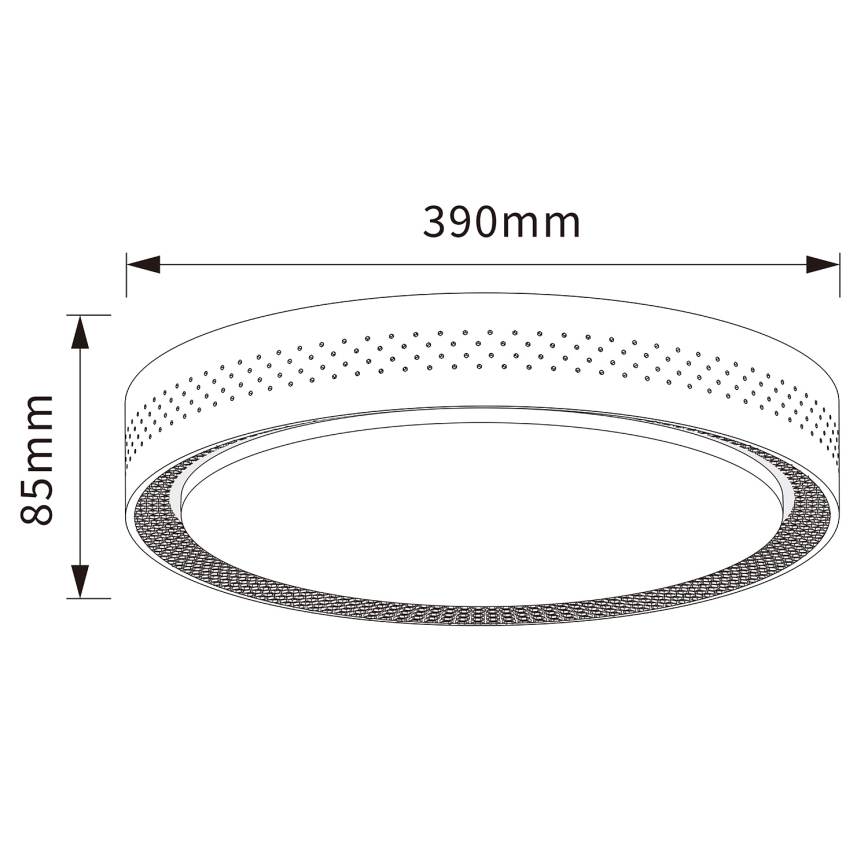 Brilagi - Plafonieră LED dimabilă COCI LED/48W/230V 3000-6500K diam. 39 cm decor lemn/negru + telecomandă