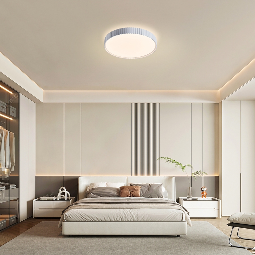 Brilagi CORVO – Lampă de tavan LED dimabilă, 54 W, 230 V, 3000–6000 K, albă, Ø 40 cm, cu telecomandă