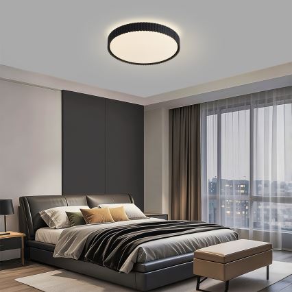 Brilagi - Plafonieră LED CORVO dimabilă, LED/54W/230V, 3000-6000K, neagră, Ø 40 cm + telecomandă