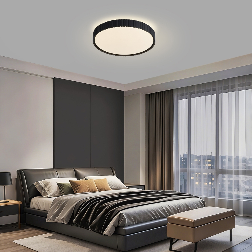 Brilagi - Plafonieră LED CORVO dimabilă, LED/54W/230V, 3000-6000K, neagră, Ø 40 cm + telecomandă
