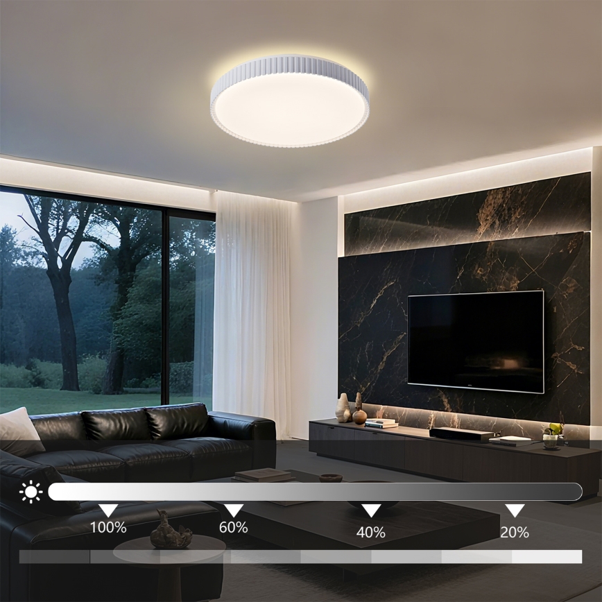 Brilagi - Plafonieră LED dimerizabilă CORVO LED/72W/230V 3000-6000K albă, diametru 50 cm + telecomandă