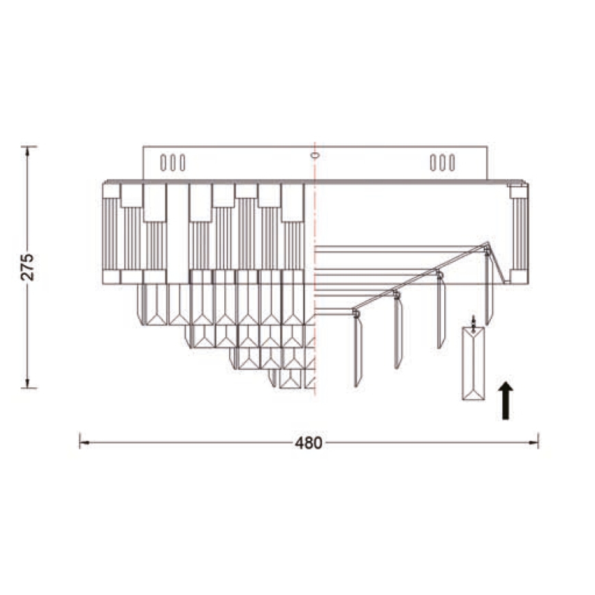 Brilagi - Plafonieră LED dimerizabilă CROWN LED/41W/230V 3000-6000K Ø 48 cm neagră + telecomandă
