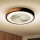 Brilagi - Plafonieră LED dimabilă cu ventilator LED/30W/230V 3000-6500K Ø 50 cm negru/stejar + telecomandă
