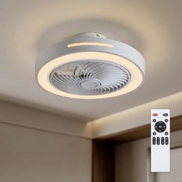 Brilagi - Plafonieră LED dimabilă cu ventilator LED/38W/230V 3000-6500K Ø46 cm albă + telecomandă