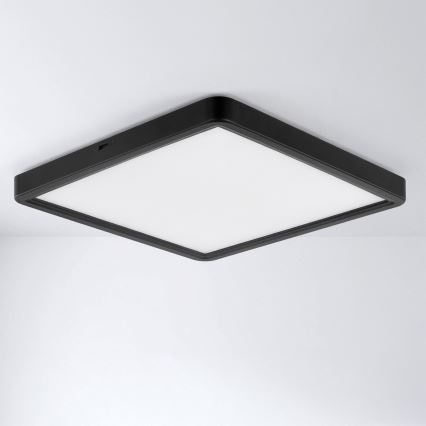 Brilagi - Plafonieră LED dimmabilă ESTELA SQUARE LED/36W/230V 3000-6500K 31x31 cm neagră + telecomandă
