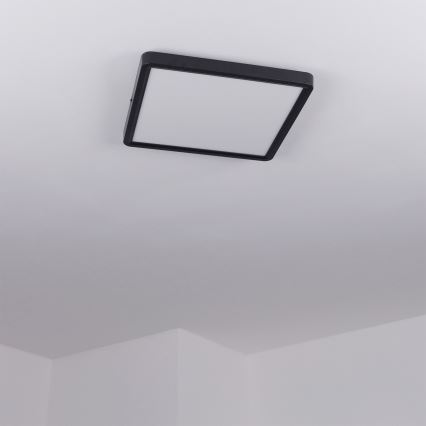 Brilagi - Plafonieră LED dimmabilă ESTELA SQUARE LED/36W/230V 3000-6500K 31x31 cm neagră + telecomandă
