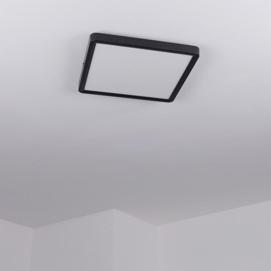 Brilagi - Plafonieră LED dimmabilă ESTELA SQUARE LED/36W/230V 3000-6500K 31x31 cm neagră + telecomandă