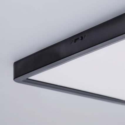 Brilagi - Plafonieră LED dimmabilă ESTELA SQUARE LED/36W/230V 3000-6500K 31x31 cm neagră + telecomandă
