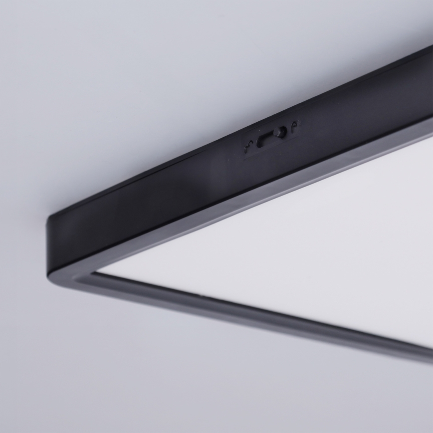 Brilagi - Plafonieră LED dimmabilă ESTELA SQUARE LED/36W/230V 3000-6500K 31x31 cm neagră + telecomandă