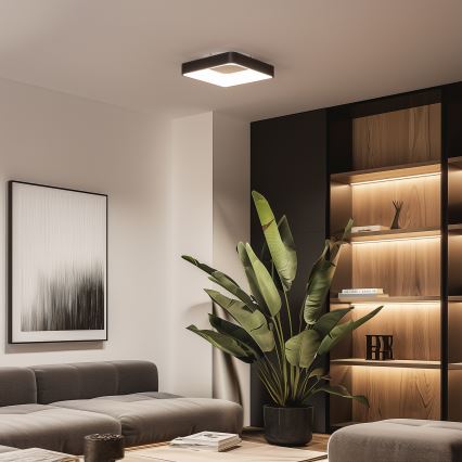 Brilagi - Plafonieră LED dimabilă FALCON II LED/80W/230V 3000-6500K 40x40 cm neagră + telecomandă