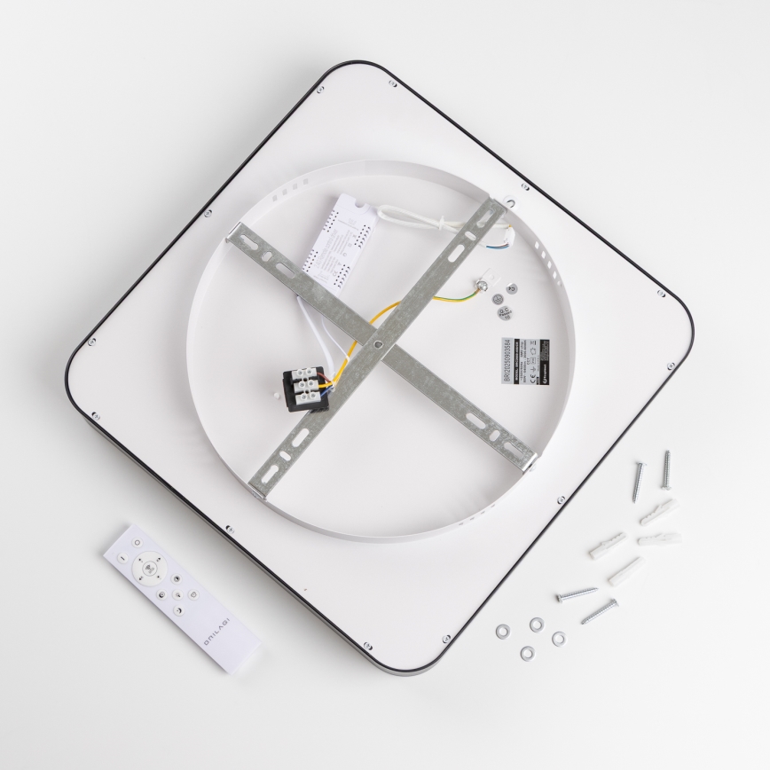 Brilagi - Plafonieră LED dimabilă FALCON II LED/80W/230V 3000-6500K 40x40 cm neagră + telecomandă