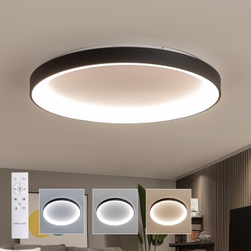 Brilagi - Plafonieră LED dimabilă FALCON II LED/108W/230V, 3000-6500K, Ø 80 cm, negru + telecomandă