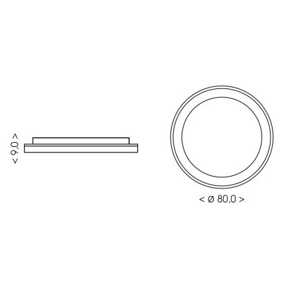 BRILAGI - Plafonieră LED reglabilă FALCON II LED/108W/230V 3000-6500K Ø 80 cm bej + telecomandă