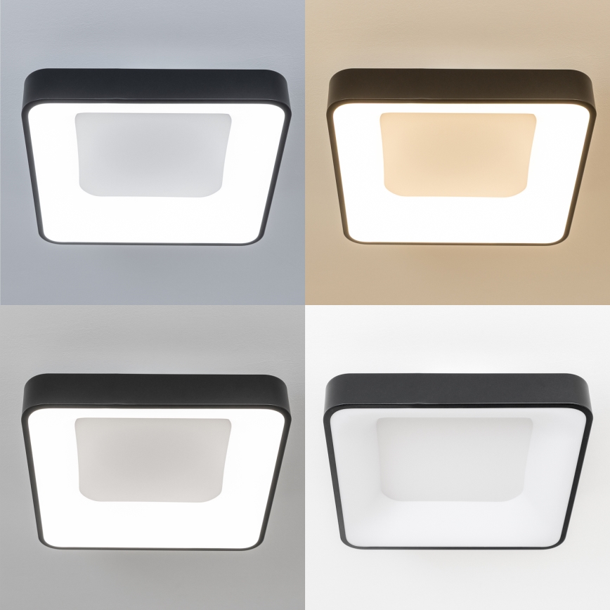 Brilagi - Plafonieră LED dimerizabilă FALCON II LED/80W/230V 3000-6500K 40x40 cm neagră + telecomandă