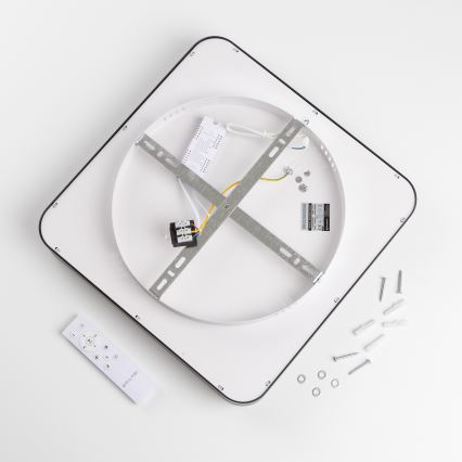 Brilagi - Plafonieră LED dimerizabilă FALCON II LED/80W/230V 3000-6500K 40x40 cm neagră + telecomandă