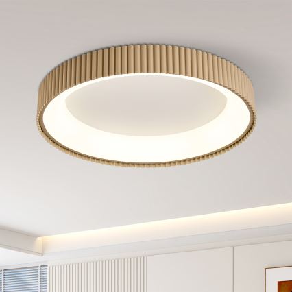 Brilagi - Plafonieră LED dimabilă FALCON MODERN, 54 W, 230 V, 3000–6500 K, Ø 60 cm, bej, cu telecomandă inclusă