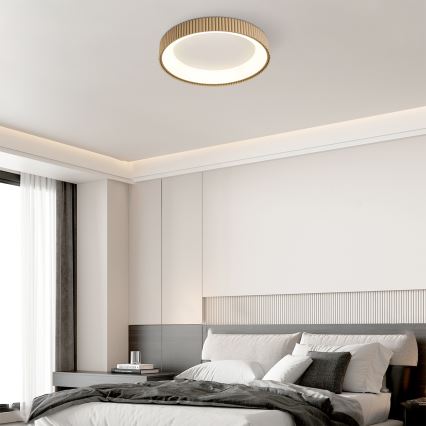 Brilagi - Plafonieră LED dimabilă FALCON MODERN, 54 W, 230 V, 3000–6500 K, Ø 60 cm, bej, cu telecomandă inclusă