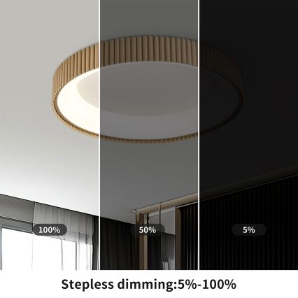 Brilagi - Plafonieră LED reglabilă FALCON MODERN LED/30W/230V 3000-6500K Ø 40 cm bej + telecomandă