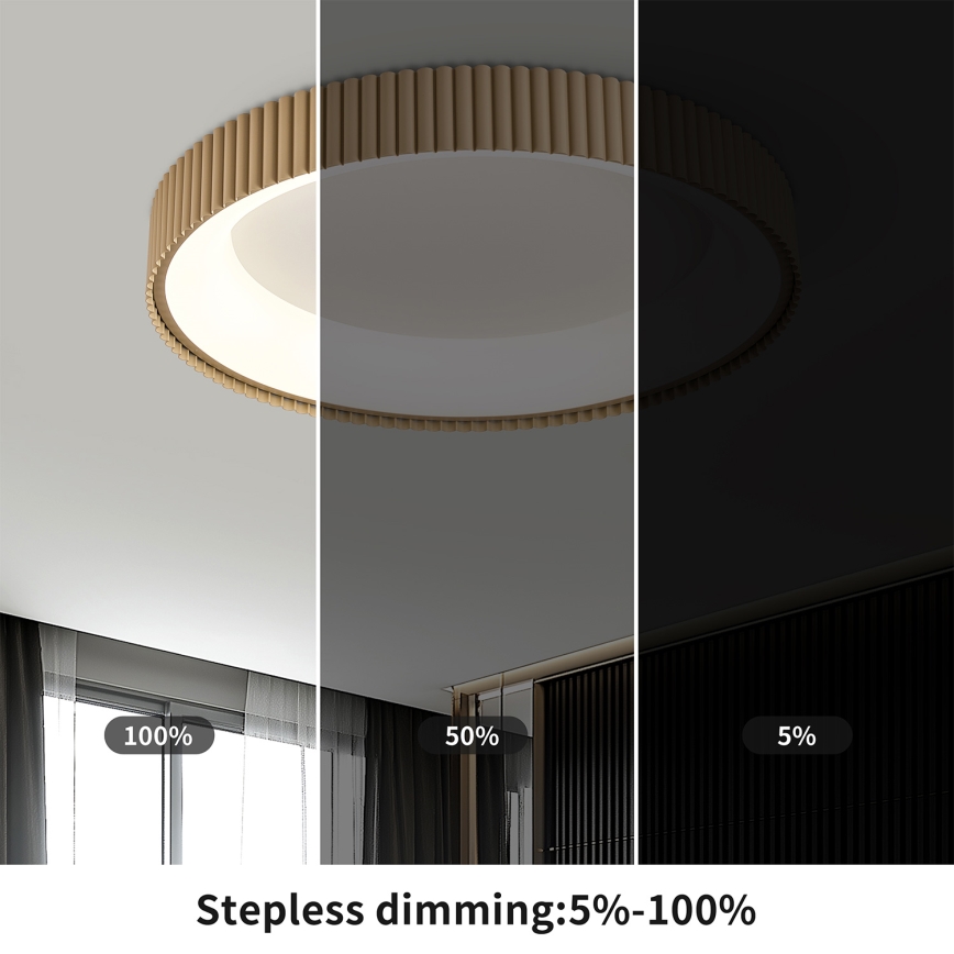 BRILAGI - Plafonieră LED dimabilă FALCON MODERN LED/54W/230V 3000-6500K 60 cm bej + telecomandă