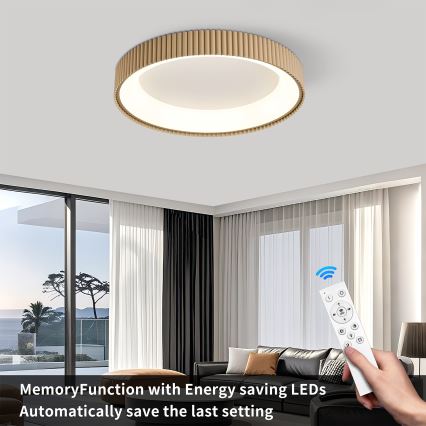 BRILAGI - Plafonieră LED dimabilă FALCON MODERN LED/54W/230V 3000-6500K 60 cm bej + telecomandă