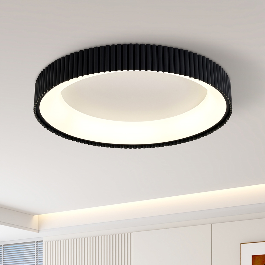 Brilagi - Lampă de tavan LED cu reglaj al intensității FALCON MODERN LED/54W/230V 3000-6500K Ø 60 cm neagră + telecomandă
