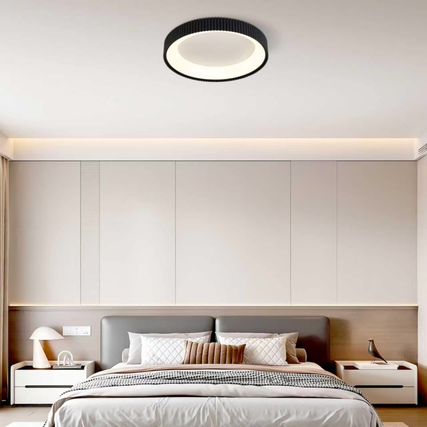 Brilagi - Lampă de tavan LED cu reglaj al intensității FALCON MODERN LED/54W/230V 3000-6500K Ø 60 cm neagră + telecomandă