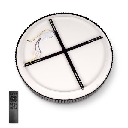 Brilagi - Lampă de tavan LED cu reglaj al intensității FALCON MODERN LED/54W/230V 3000-6500K Ø 60 cm neagră + telecomandă