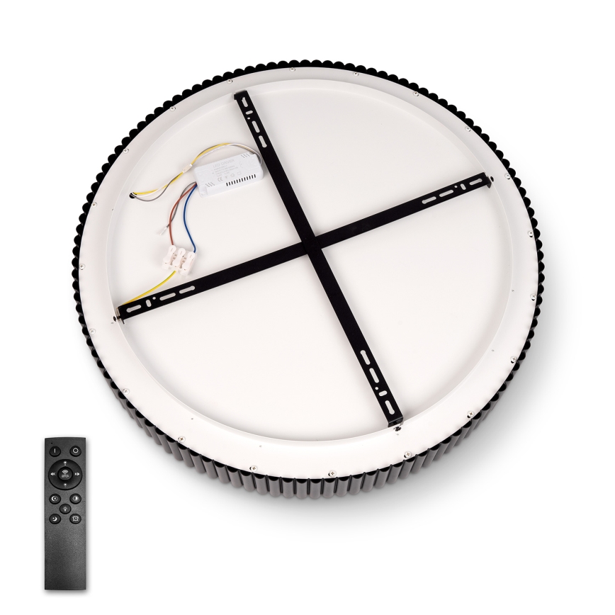 Brilagi - Lampă de tavan LED cu reglaj al intensității FALCON MODERN LED/54W/230V 3000-6500K Ø 60 cm neagră + telecomandă