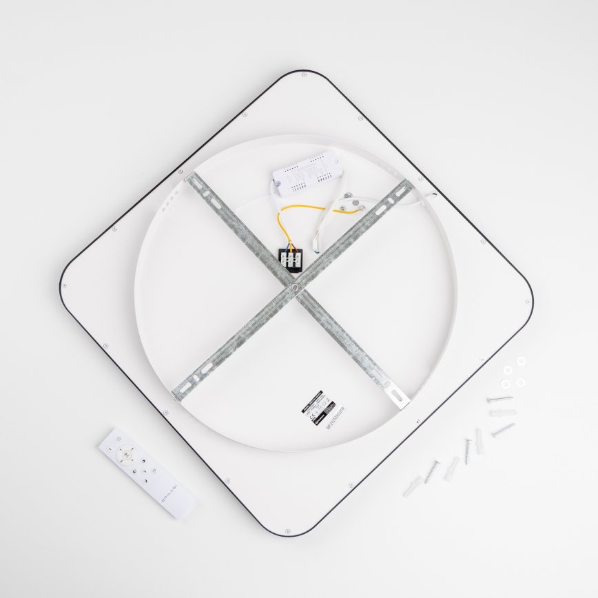 Brilagi - Plafonieră LED dimabilă FALCON SLIM LED/50W/230V 3000-6500K 50x50 cm neagră + telecomandă