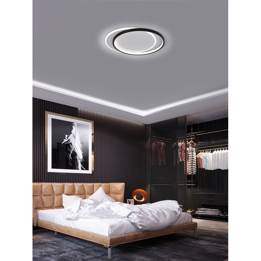 Brilagi - Plafonieră LED reglabilă FLARE, 48W, 230V, 39,5x45 cm, 3000/4000/6000K + telecomandă