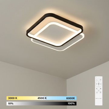 Brilagi - Plafonieră LED dimabilă FLARE LED/43W/230V 3000-6000K 39,5x45 cm alb/negru + telecomandă