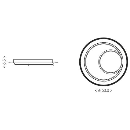 Brilagi - Plafonieră LED dimerizabilă FLARE LED/70W/230V 3000-6000K Ø 50 cm alb/negru + telecomandă