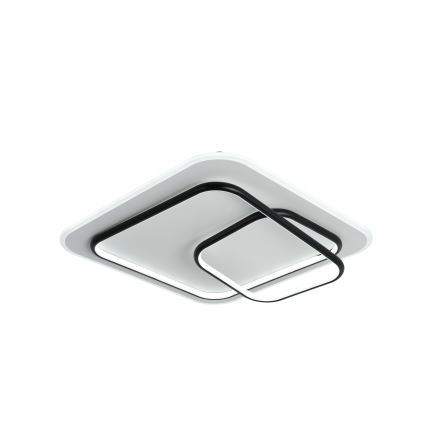 Brilagi - Plafonieră LED dimabilă FLARE LED/81W/230V 3000-6000K 50x50 cm alb/negru + telecomandă